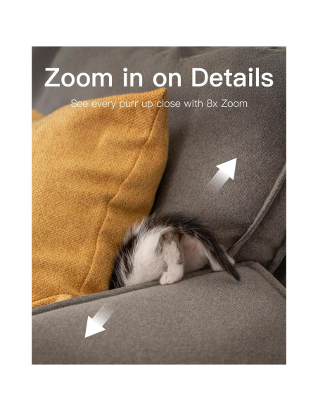 Cámara VIMTAG 2.5K 4MP WiFi 360 para Seguridad Interior