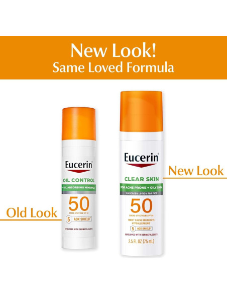 Eucerin Sun Clear Skin Loción Solar Facial SPF 50 - 74 ml
