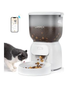 Dispensador Automático de Comida para Gatos LAMPICK 4L WiFi
