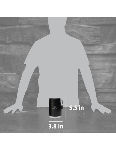 Tarro de Comida Aislado Stanley 414 ml con Espork Negro