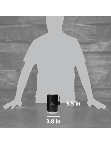 Tarro de Comida Aislado Stanley 414 ml con Espork Negro