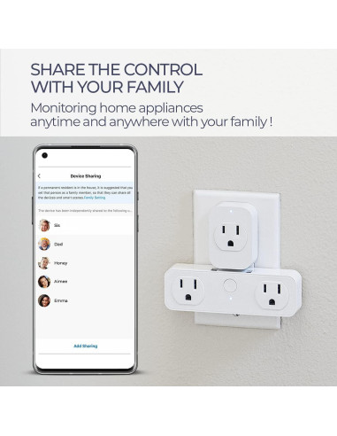 Enchufe Inteligente eco4life WiFi Control por Voz 1200W