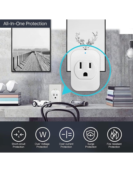 Enchufe Inteligente eco4life WiFi Control por Voz 1200W