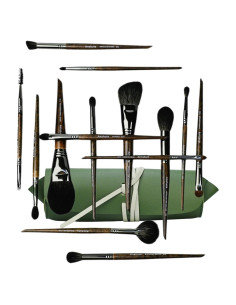 Juego de Pinceles de Maquillaje Anshute 14 Piezas Pelo Natural