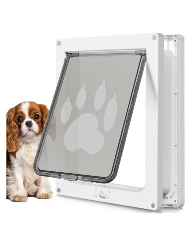 Puerta para Mascotas CEESC Pequeña Blanca a Prueba de Clima