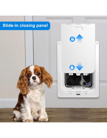 Puerta para Mascotas CEESC Pequeña Blanca a Prueba de Clima