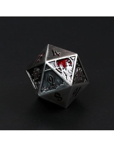 Dado d20 Metal Sólido Die Hard Dice Vampiro 25mm