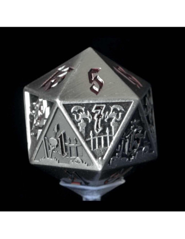 Dado d20 Metal Sólido Die Hard Dice Vampiro 25mm