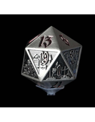 Dado d20 Metal Sólido Die Hard Dice Vampiro 25mm