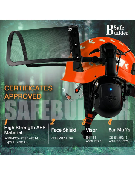 Casco de Seguridad SAFEBUILDER CR08 con Auriculares Bluetooth Casco de Seguridad SAFEBUILDER CR08 con Auriculares Bluetooth