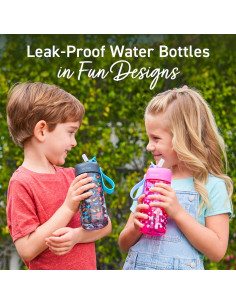 Botella de Agua Bentgo Kids 443 ml Dinosaurio a Prueba de Fugas 2