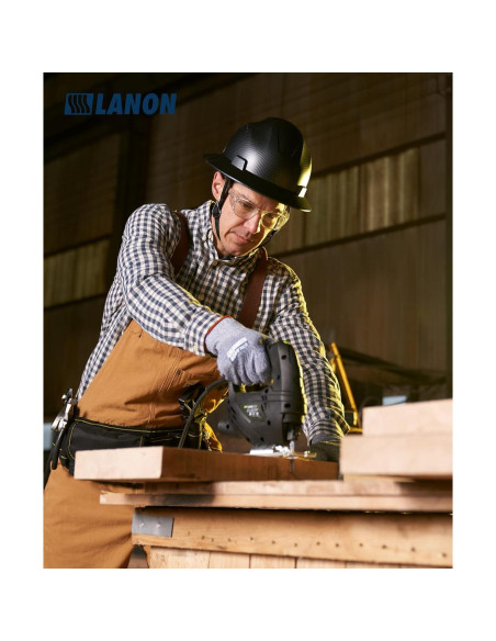 Casco de Seguridad LANON Gris Carbón FRP Ajustable