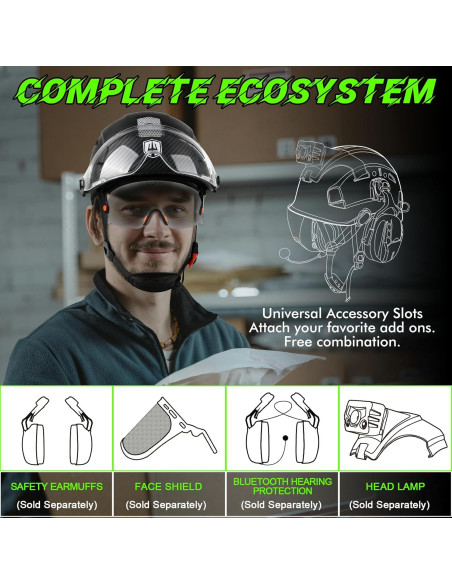 Casco de Seguridad GREEN DEVIL con Visera Tinte y Clara