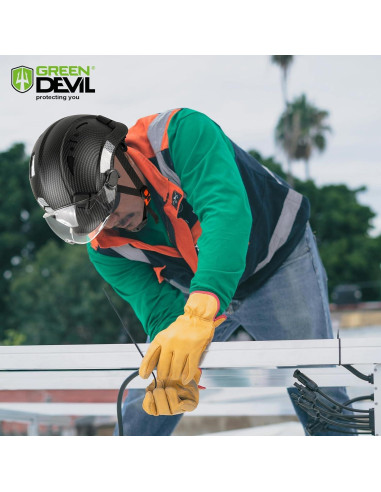 Casco de Seguridad GREEN DEVIL con Visera Tinte y Clara