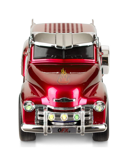 Altavoz Bluetooth QFX BT-1953 Rojo 3" con FM y LED