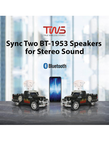 Altavoz Bluetooth QFX BT-1953 Rojo 3" con FM y LED