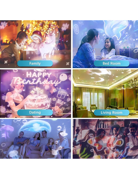 Proyector de Luz Nocturna ONXE 360 con 7 Patrones para Niños Proyector de Luz Nocturna ONXE 360 con 7 Patrones para Niños