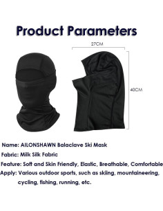 Máscara Balaclava Unisex 2 Piezas Protección Solar UV 2