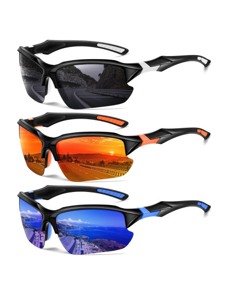 Gafas de sol deportivas DioKiw 3pack UV protección