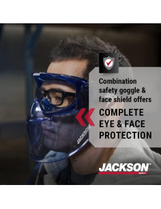 Gafas de Seguridad Jackson Safety GPL500 - Lente Clara Antivaho 2