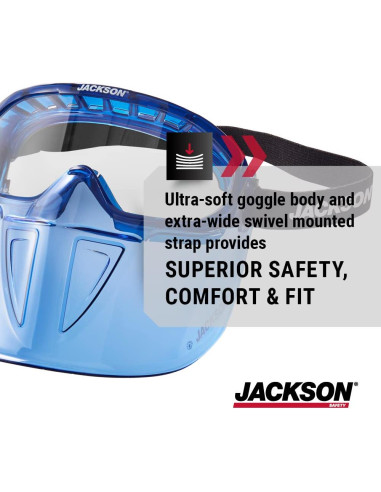 Gafas de Seguridad Jackson Safety GPL500 - Lente Clara Antivaho