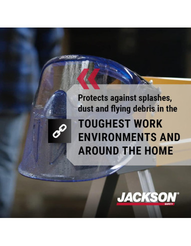 Gafas de Seguridad Jackson Safety GPL500 - Lente Clara Antivaho