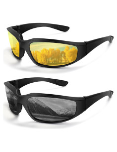 Gafas de Motocicleta Jeemeele UV400 2 Pares Polarizadas