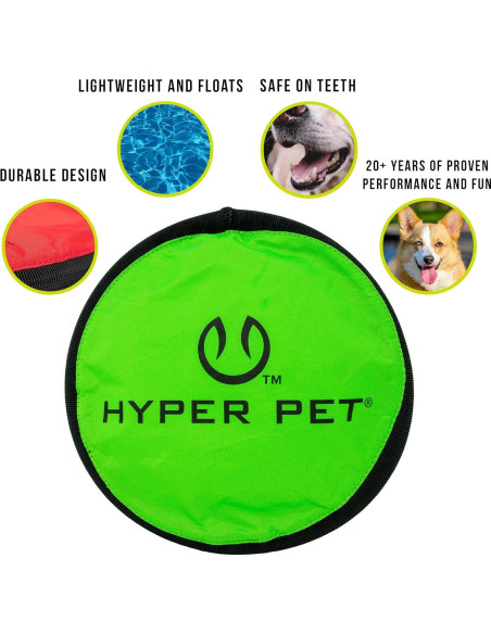 Disco Volador para Perros Hyper Pet 22,86 cm Paquete de 2