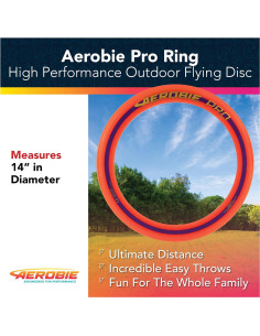 Anillo Volador Aerobie Pro Naranja 35,56 cm para Juegos 2