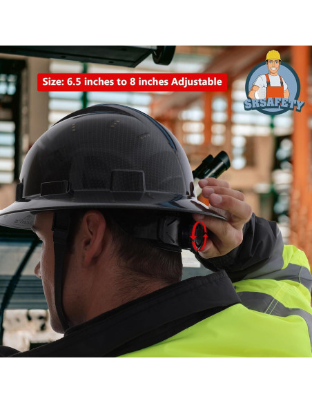 Casco SRSAFETY Fibra de Carbono Ajustable Negro 6 Puntos Casco SRSAFETY Fibra de Carbono Ajustable Negro 6 Puntos