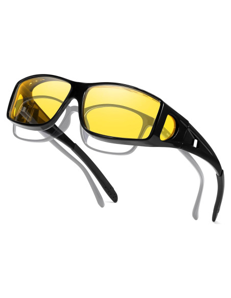 Gafas de Visión Nocturna SODQW Polarizadas Amarillas