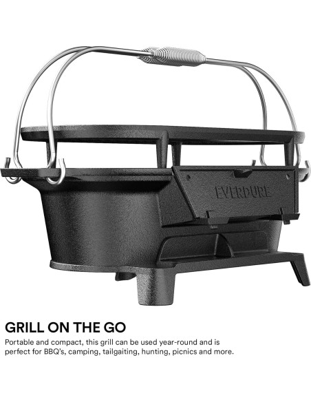 Parrilla Portátil Everdure de Hierro Fundido 10,99 kg