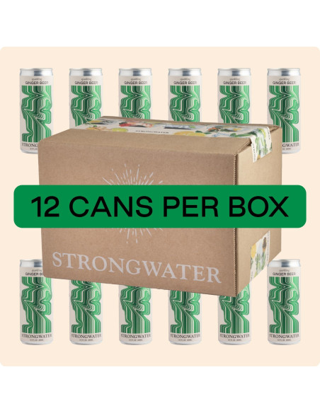 Cerveza de Jengibre Espumosa Strongwater - 12 Latas 250 ml