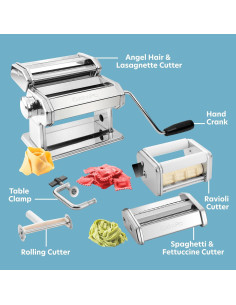 Máquina de Pasta Deluxe CucinaPro 5 Piezas Acero Inoxidable 2