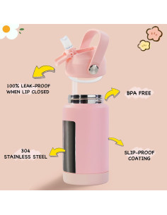 Botella de Agua Aislada Kerilyn 340ml Rosa para Niños 2