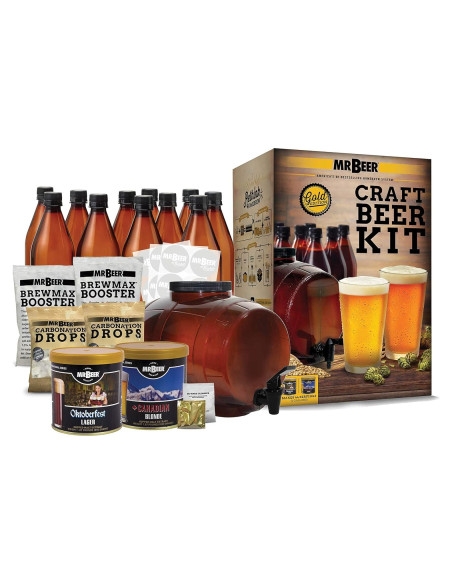 Kit de Cerveza Artesanal Mr. Beer 4 Galones DIY Todo Incluido