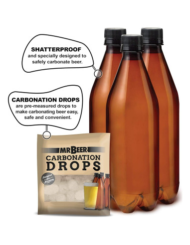 Kit de Cerveza Artesanal Mr. Beer 4 Galones DIY Todo Incluido