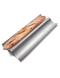 Bandeja para Hornear Baguettes KITESSENSU 38x16 cm Antiadherente