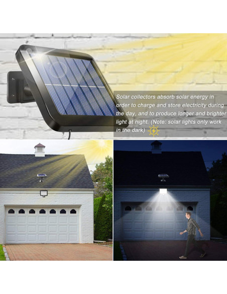 Luz Solar de Pared Shuniu 56 LEDs IP65 con Sensor de Movimiento