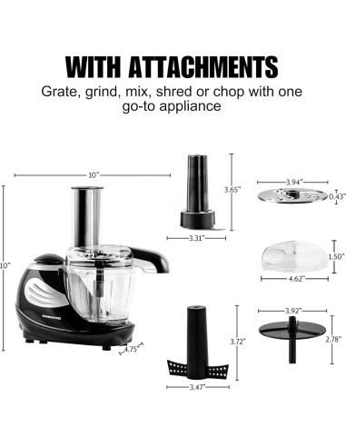 Picadora Eléctrica OVENTE PF1007B 1.5 Tazas 50W Acero Inoxidable