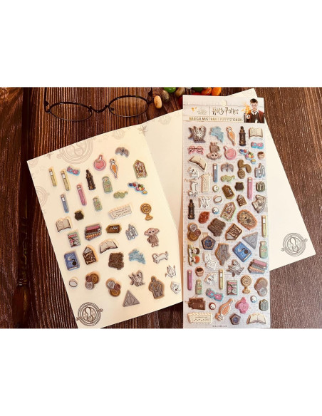 Stickers Puffy Harry Potter Acuarela Conquest Journals