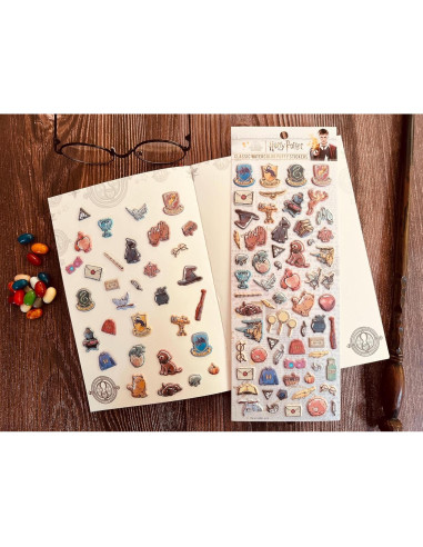 Stickers Puffy Harry Potter Acuarela Conquest Journals