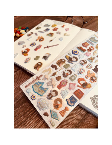 Stickers Puffy Harry Potter Acuarela Conquest Journals