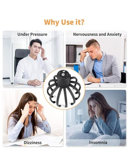 Masajeador Eléctrico de Cuero Cabelludo ONIYEA 3 Modos