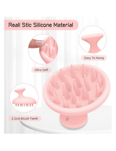 Cepillo de Masaje SHINLEA Rosa para Cuero Cabelludo 2