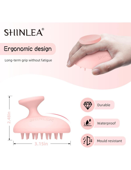 Cepillo de Masaje SHINLEA Rosa para Cuero Cabelludo