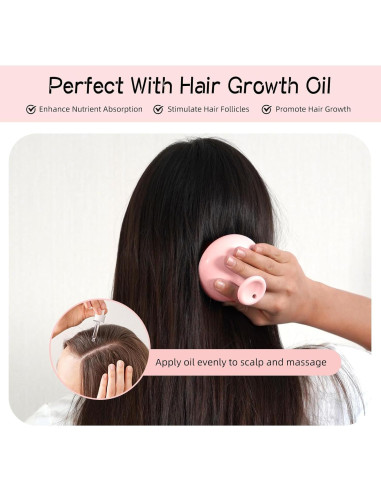 Cepillo de Masaje SHINLEA Rosa para Cuero Cabelludo