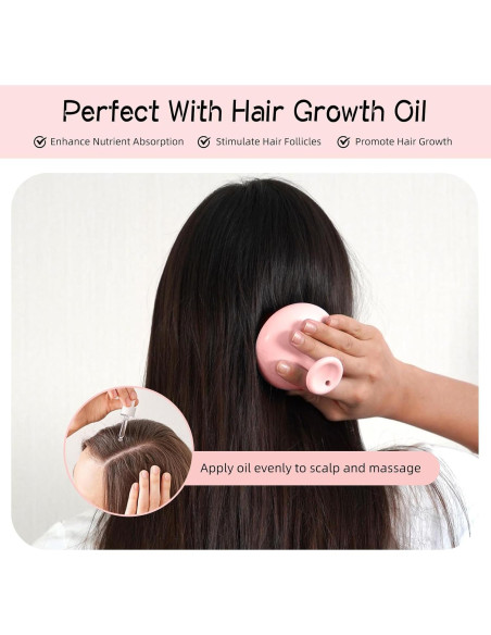 Cepillo de Masaje SHINLEA Rosa para Cuero Cabelludo