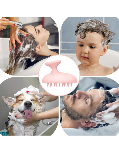 Cepillo de Masaje SHINLEA Rosa para Cuero Cabelludo