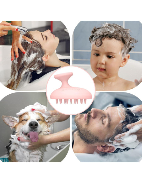 Cepillo de Masaje SHINLEA Rosa para Cuero Cabelludo